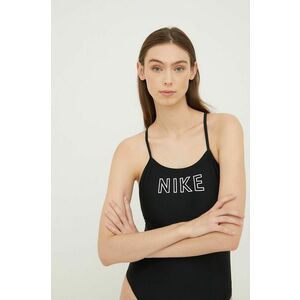 Nike costum de baie dintr-o bucată Cutout culoarea negru, cupa moale imagine