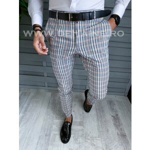 Pantaloni barbati eleganti in carouri A4960 E imagine