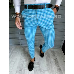 Pantaloni barbati eleganti regular fit bleu B1589 22-4 E ~ imagine
