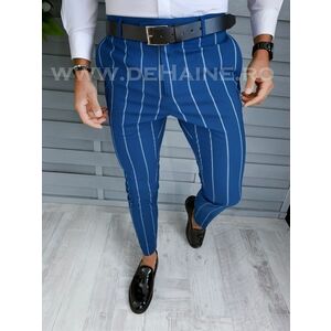 Pantaloni barbati eleganti albastri B1874 27-5 E~ imagine