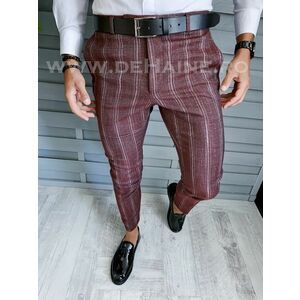 Pantaloni barbati eleganti grena B1801 B5-3.3 E 5-2 imagine