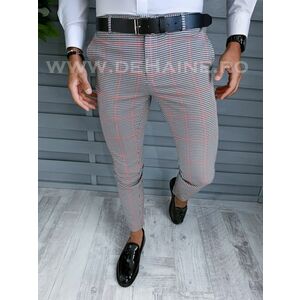 Pantaloni barbati eleganti regular fit in carouri B1910 17-4 e ~ imagine