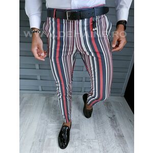 Pantaloni barbati eleganti in dungi B1907 8-4 E~ / F5-3 imagine