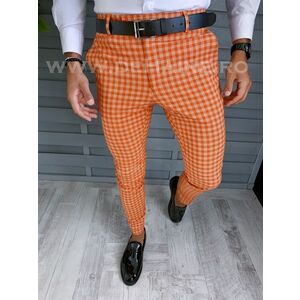 Pantaloni barbati eleganti portocalii B1880 20-2 e ~ imagine