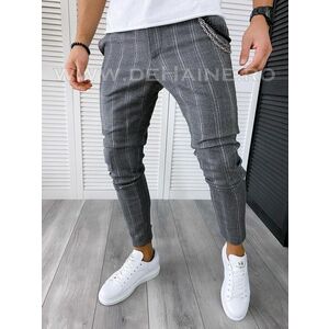 Pantaloni barbati casual regular fit gri B1551 5-3 E imagine