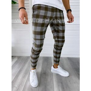 Pantaloni barbati casual regular fit in carouri B1729 25-2 E ~ imagine