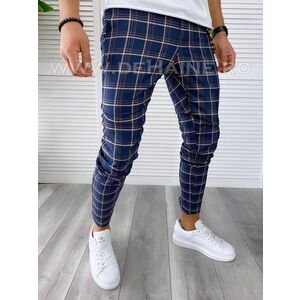 Pantaloni barbati casual regular fit in carouri B1779 F3-5 12-3 E imagine