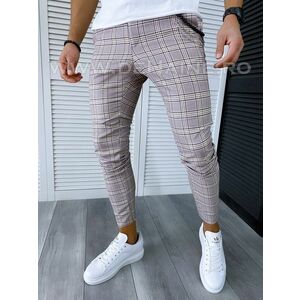 Pantaloni barbati casual regular fit in carouri B1928 E 13-3 imagine