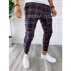 Pantaloni barbati casual regular fit in carouri B1822 13-5 E ~ imagine