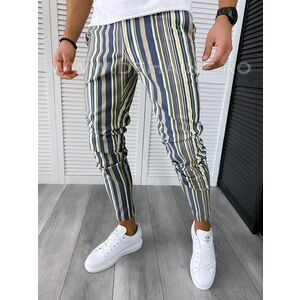 Pantaloni barbati casual regular fit in dungi B1864 F3-4 E 14-5 imagine
