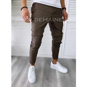 Pantaloni barbati casual regular fit maro B1749 13-3 E imagine
