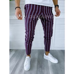 Pantaloni barbati casual regular fit violet B1556 4-1 e* F5-4 imagine