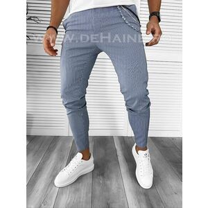 Pantaloni barbati casual regular fit in dungi B7867 E 11-1 ~ imagine