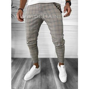 Pantaloni barbati casual regular fit in carouri B7869 14-4 E imagine