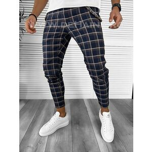 Pantaloni barbati casual regular fit bleumarin B7941 15-4 E ~ imagine