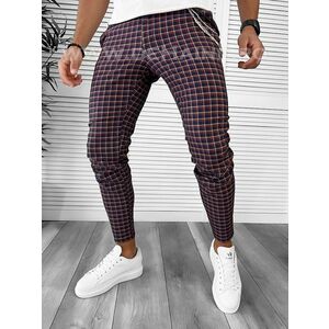 Pantaloni barbati casual regular fit grena B7932 10-4 E ~ imagine