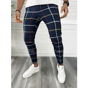 Pantaloni barbati casual regular fit bleumarin B7994 E 66-2 ~ imagine