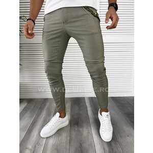 Pantaloni barbati casual regular fit verzi B8002 B6-5.3 imagine