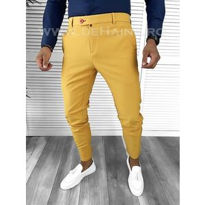 Pantaloni barbati casual regular fit mustar B5934 66-3 E~ imagine