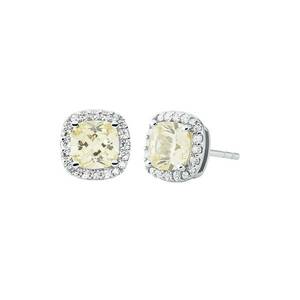Silver Pave Stud Earrings MKC1405BJ040 imagine