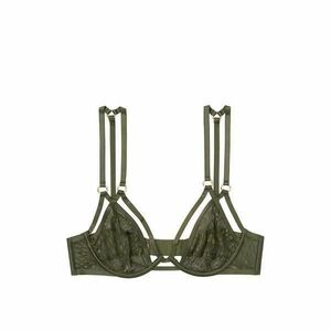 Sutien Victoria's Secret, Unlined Strappy Plunge Bra , Verde, 32D (70D) imagine