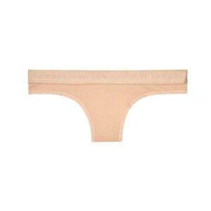 Chiloti tanga Victoria's Secret, Logo Cotton Thong Panty, Crem, S Intl imagine