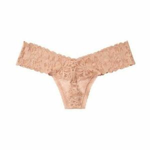 Chiloti tanga Victoria's Secret, Lace-up Thong Panty, Crem, M Intl imagine