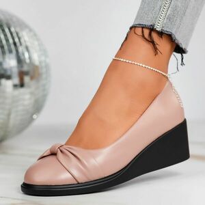 Pantofi Casual Dama cu Platforma Elena Bej #12340 imagine