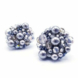 Cercei argintii eleganti statement handmade, Silver Drops, Zia Fashion imagine