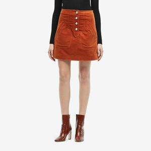 Incaltaminte Femei Derek Lam 10 Crosby A-Line Miniskirt w Snaps Rust imagine