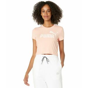 Imbracaminte Femei PUMA Essentials Slim Logo Tee Apricot Blush imagine