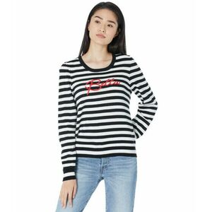 Imbracaminte Femei BCBG Striped Long Sleeve Sweater T1TX1S05 BlackWhite imagine