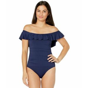 Imbracaminte Femei Tommy Bahama Pearl Off-the-Shoulder One-Piece Mare Navy imagine
