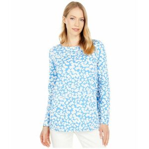 Imbracaminte Femei Joules Long Sleeve Jersey Top Blue Floral imagine
