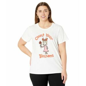 Imbracaminte Femei Life is Good Cindy-Lou Count Your Blossoms Crushertrade Tee Cloud White imagine