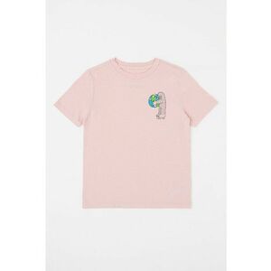 GAP tricou din bumbac culoarea roz, cu imprimeu imagine