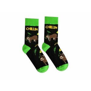 Sosete vesele Chillin - negru/verde - Mărimea 43-46 imagine