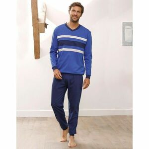 Set de 2 pijamale, design tricolor - albastru+gri - Mărimea 137/146 (4XL) imagine