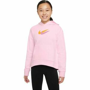 Nike NSW FLC HOODIE SSNL PRNT Hanorac pentru fete, roz, mărime XL imagine