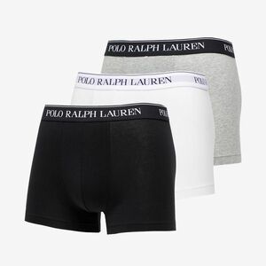 Ralph Lauren Stretch Cotton Classic Trunks Grey/ White/ Black imagine