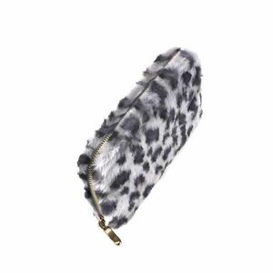 Portofel dama, blana sintetica, gri cu model leopard, Univers Fashion imagine