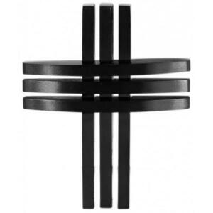 Pandantiv din otel inoxidabil în forma de cruce negru - Akzent imagine