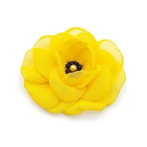 Brosa floare galbena din voal, Zia Fashion, Sol imagine