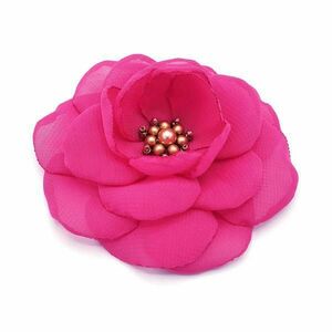 Brosa floare roz zmeura din voal, Zia Fashion, Larissa imagine