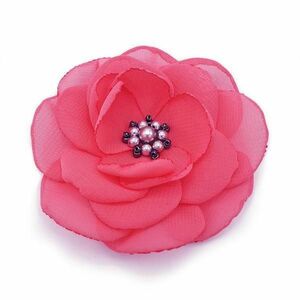 Brosa floare roz corai din voal, Zia Fashion, Venus imagine