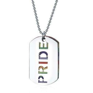 Lantisor cu pandantiv LGBT Pride, argintiu imagine