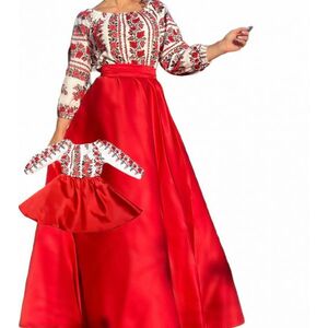 Set rochii stilizate traditional Mama si Fiica 64 imagine