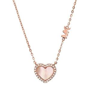 Rose Gold Plated Heart Necklace MKC1337A6791 imagine