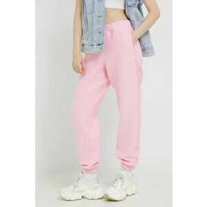 adidas Originals pantaloni de trening femei, culoarea roz, neted imagine
