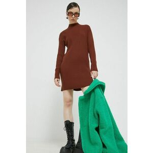 Abercrombie & Fitch rochie culoarea maro, mini, drept imagine